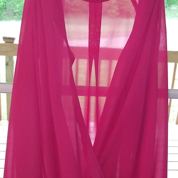 Pink see thru blouse - Picture 1 of 7